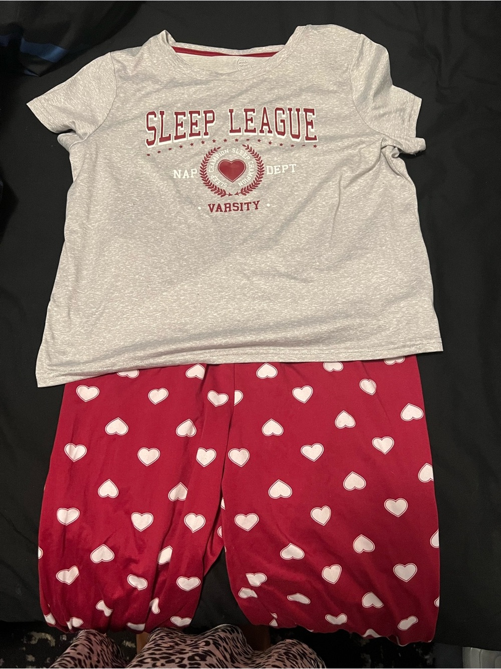 Kids Sleep League Heart-Print Pajama Set
